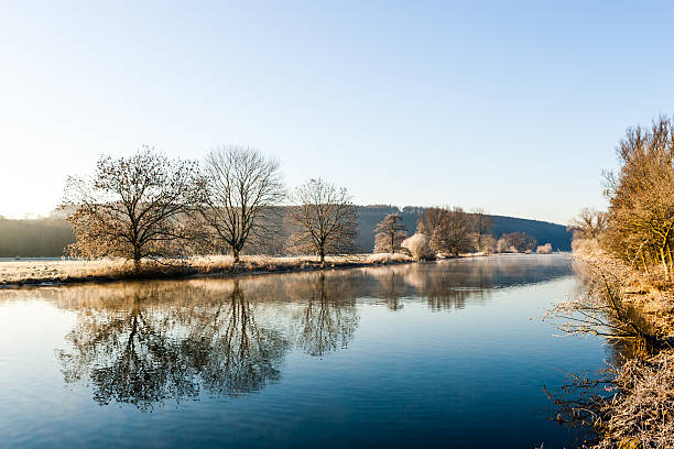 istock River Ruhr at sunrise, Schwerte Geisecke, Germany 493855608