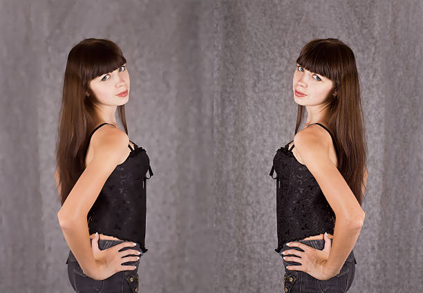 istock Girl in black clothes 493855743