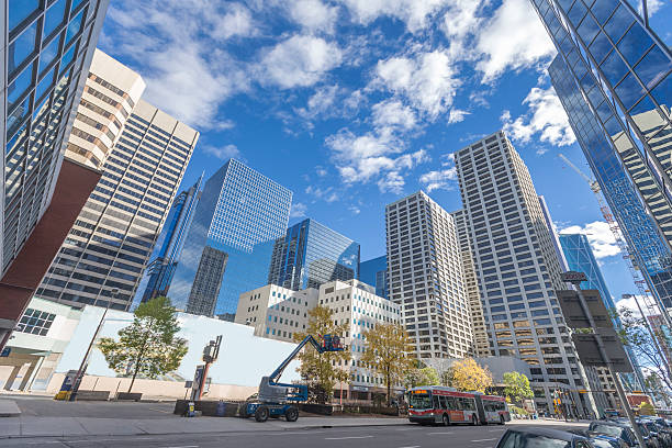istock Glass Skyscrapers Street Scene in Calgary 493856976