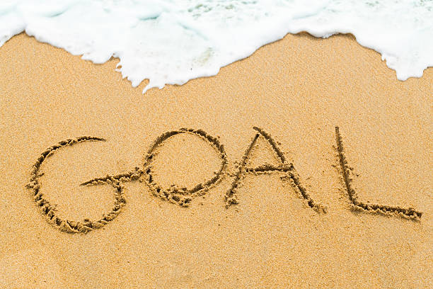 istock GOAL inscription written on sandy beach with wave approaching 493857344