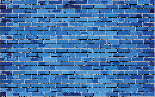 Retro blue brick wall Vector, 