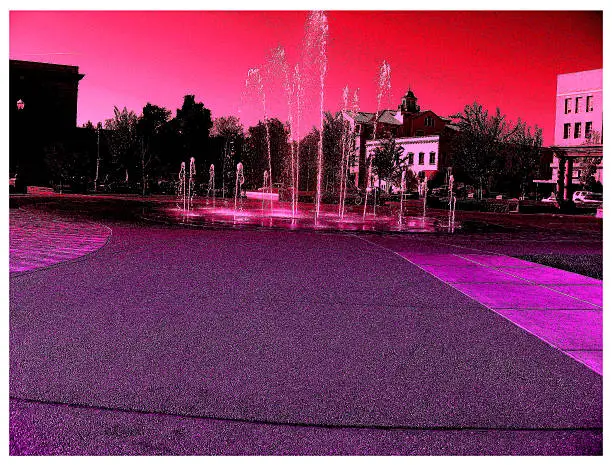 took this photo of down town Chico Ca. then photo shopped it 