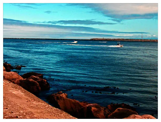 took this photo on a jetty there was boats out was a fun day