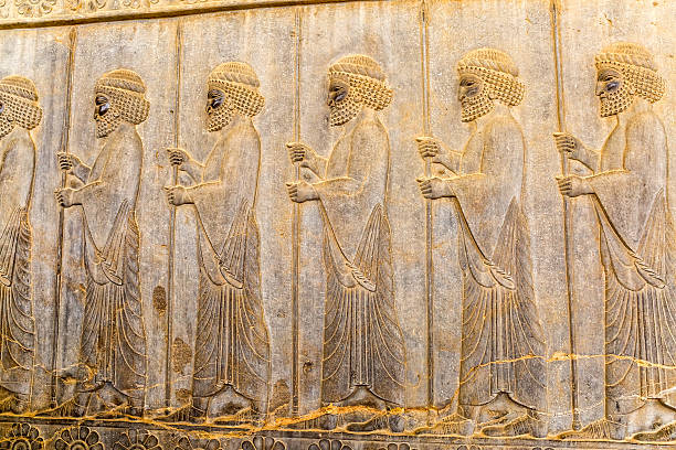 istock Immortals relief detail Persepolis 493863590