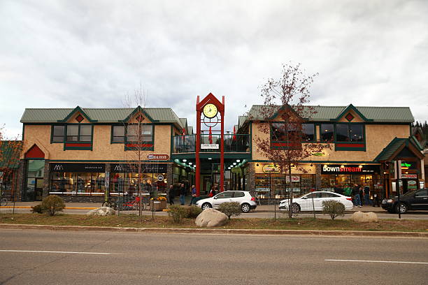 istock Jasper Downtown Attraction after sunset, Canada 493863604