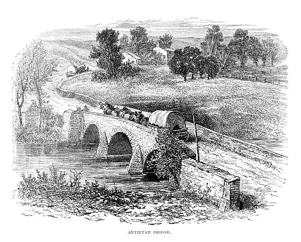 bildbanksillustrationer, clip art samt tecknat material och ikoner med antietam bridge - antietam national battlefield