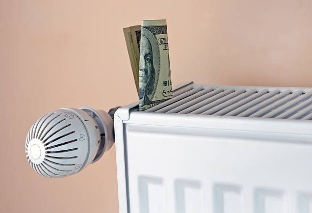 istock thermostat with money 493866944