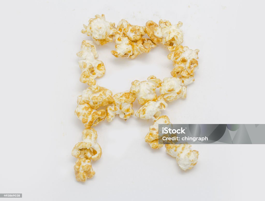 Corn Letter R Pop Corn Forming Letter R Isolated On White Background Stock Photo ...