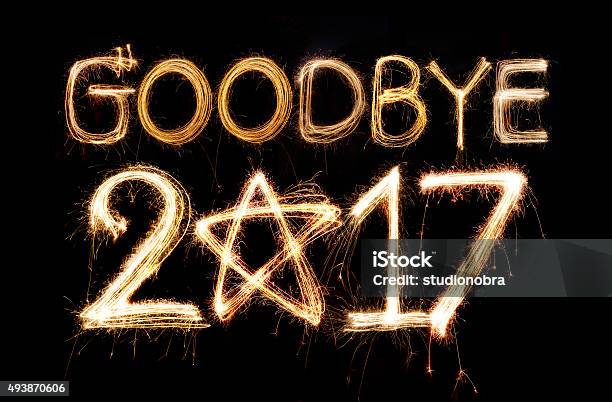 Goodbye 2017 Stock Photo - Download Image Now - 2015, 2017, Alphabet