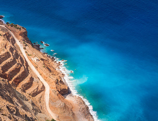 istock View of beautiful azure bay and beach on Greece 493871104
