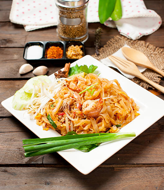 istock Thailand style noodles, stir-fried rice noodles (Pad Thai) 493871208