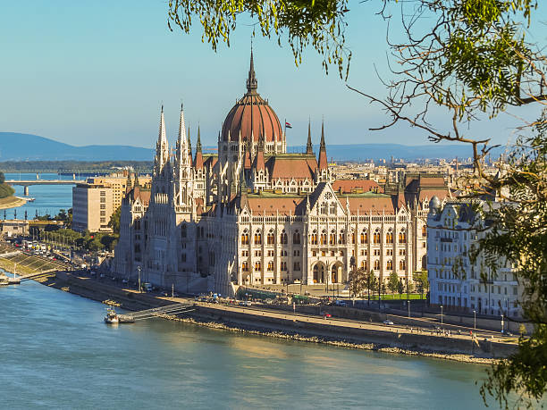 istock Hungarian Parliament Building and Danube River, Budapest, Hungary 493877172