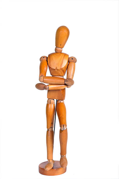istock Jointed wooden man figure 493877602