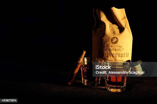 Aged Rum Pampero Anniversary Stock Photo - Download Image Now - Luxury, Leather, Rum