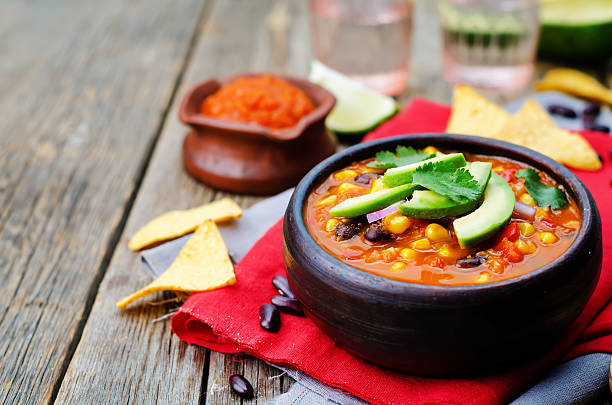 istock Chipotle red bean tortilla soup 493878600
