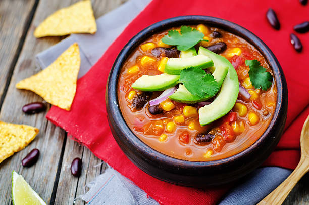 istock Chipotle red bean tortilla soup 493878738