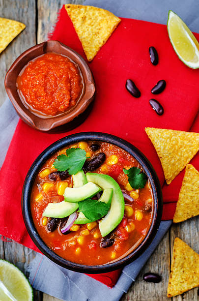 istock Chipotle red bean tortilla soup 493878764