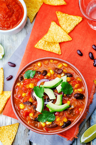 istock Chipotle red bean tortilla soup 493878880