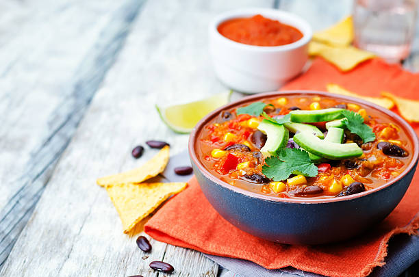 istock Chipotle red bean tortilla soup 493878974