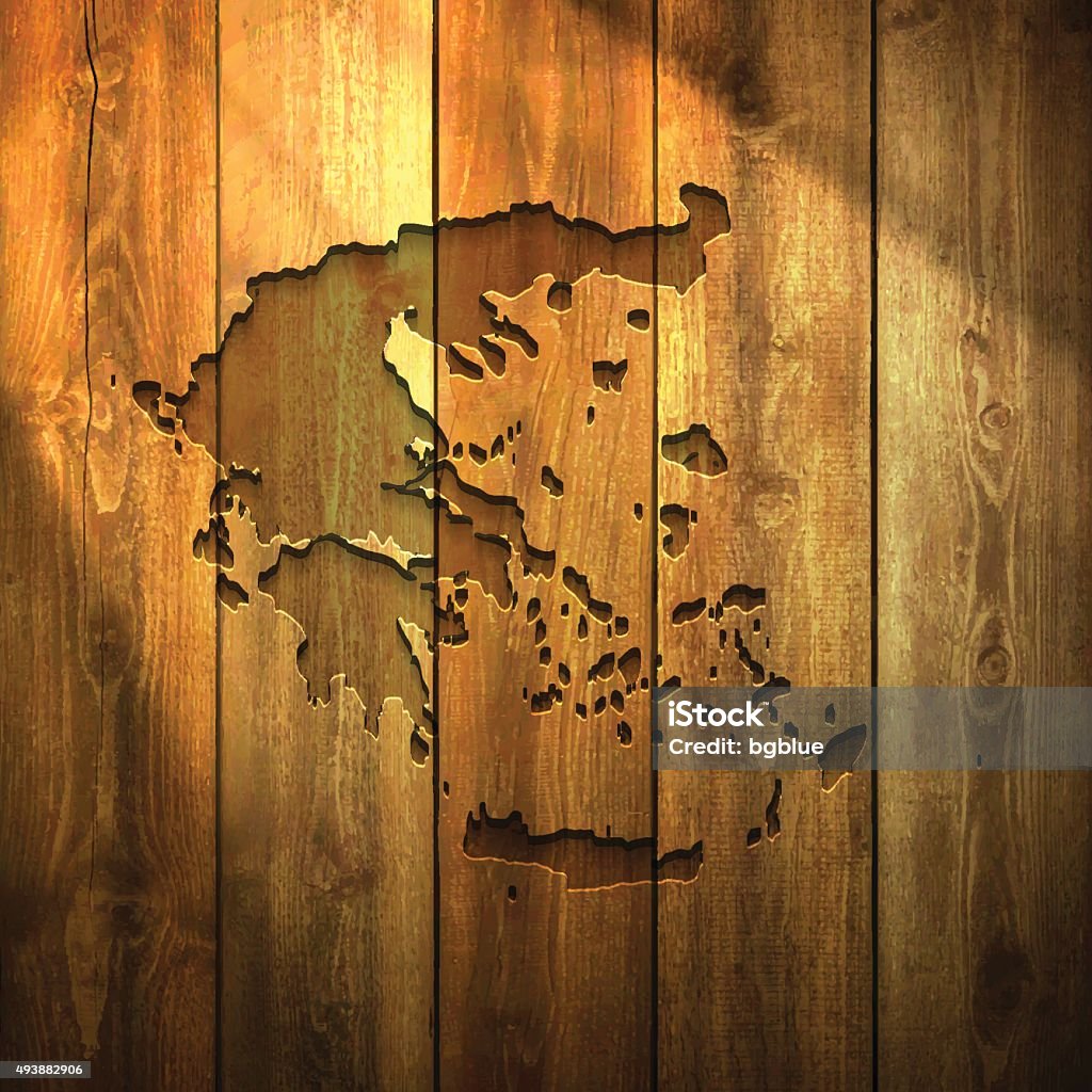 Bản Đồ Hy Lạp Trên Nền Gỗ Được Thắp Sáng Hình minh họa Sẵn có ...