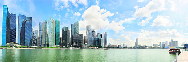 istock Panoramic view on Singapore city center 493884297