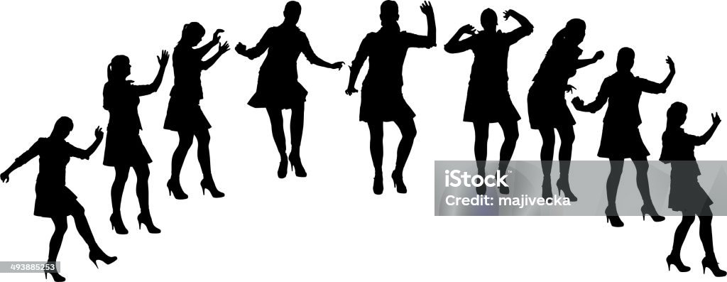 Vector silhouette of a woman. Vector silhouette of a woman on a white background. Activity stock vector