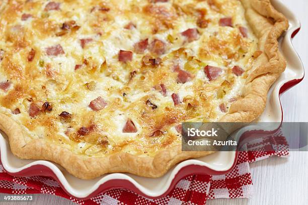 Quiche Lorraine Stock Photo - Download Image Now - Creme Caramel, Onion, Baked