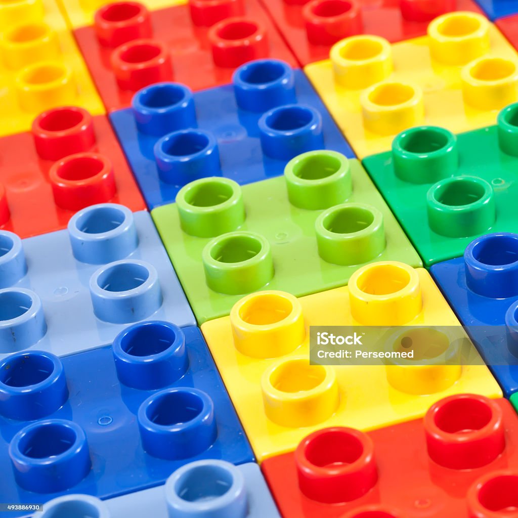 Building blocks background Background of plastic building blocks.  Bright colors. 2015 Stock Photo