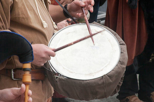 istock Drummer in a street artists band. 493887288