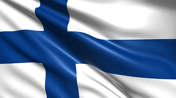 flag of finland - finsk flagga bildbanksfoton och bilder