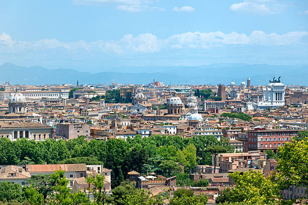 스카이라인 로마 - ancient rome pantheon rome church dome 뉴스 사진 이미지