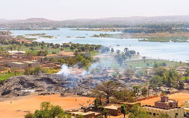 말리 바마코 시 - niger river 뉴스 사진 이미지