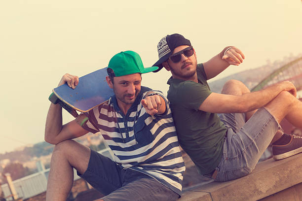 istock Two young skater having fun outdoors. 493890226