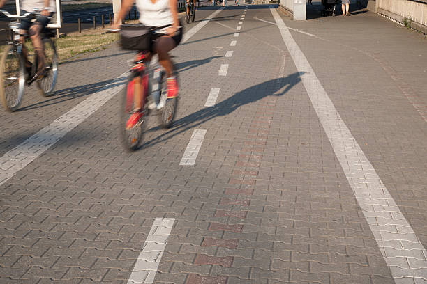 istock Bike Lane with Cyclist 493891422