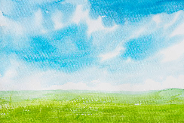 Watercolor painting landscapes