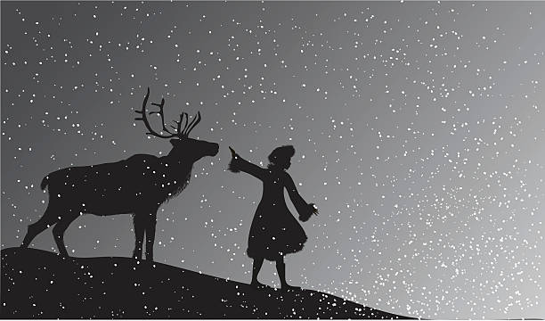 wystrój wnętrz - christmas tree family winter art stock illustrations