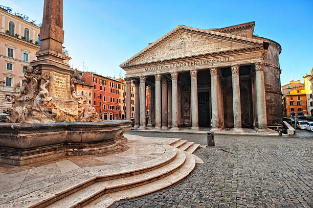 rome, italie - architecture italian culture pantheon rome church photos et images de collection