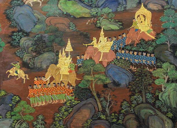 istock Thai mural painting art 493910368