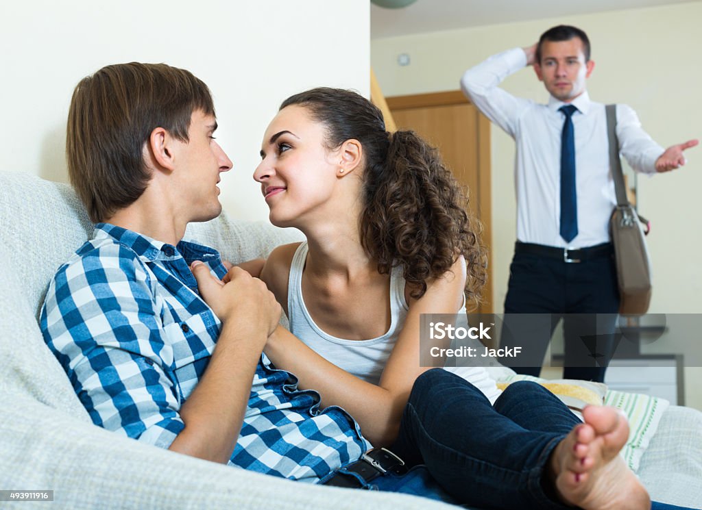 Husband Catching Cheating Wife Stock Photo - Download Image Now - 20-29  Years, 2015, Adult - iStock