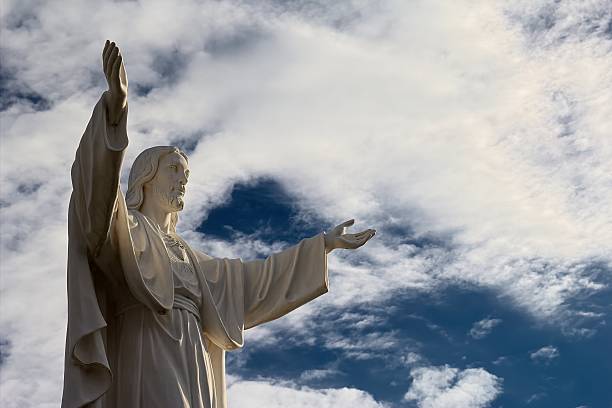 Jesus Sculpture A beautiful view of Jesus Sculpture in Belpasso (Sicily) sistine madonna stock pictures, royalty-free photos & images