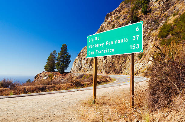 istock Big Sur road sign, California 493912808