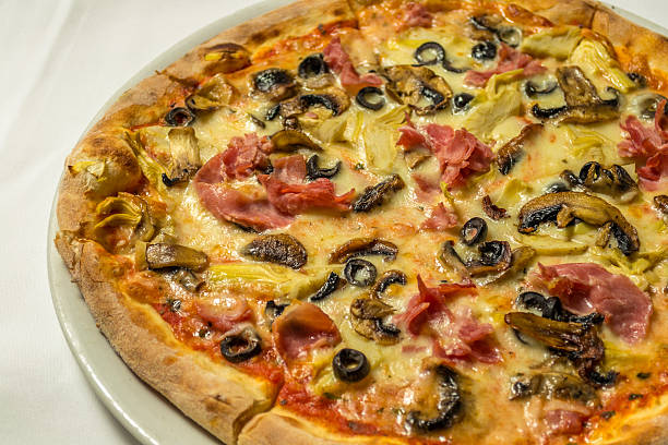 istock Italian pizza with olives 493913100