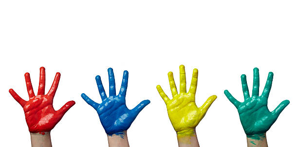 istock color painted child hand art craft 493914621