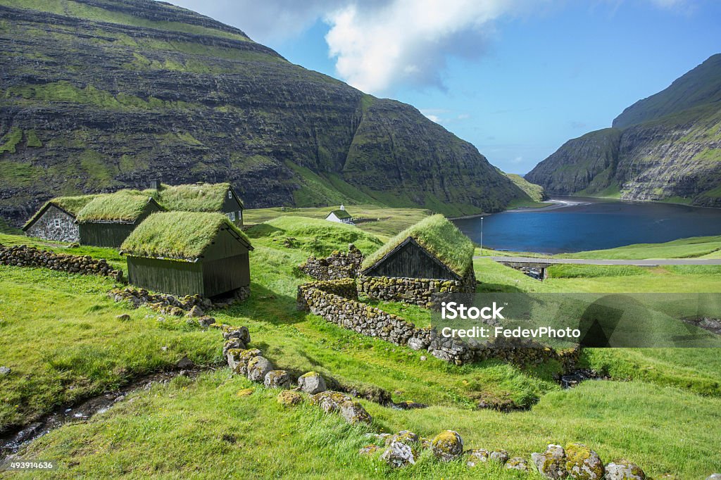 Faeroe Islands Saksun, Faeroe Islands. 2015 Stock Photo