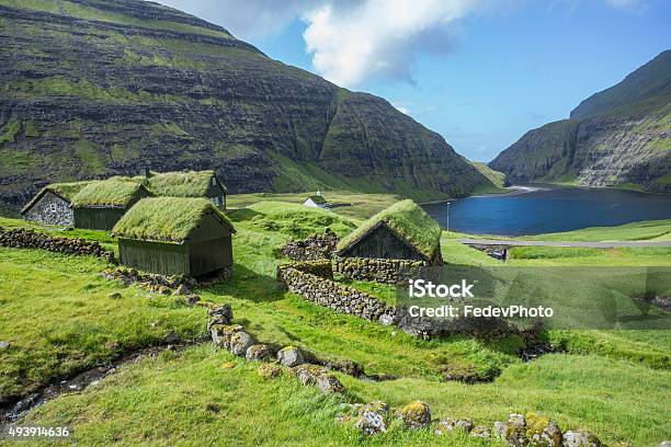 Faeroe Islands Stock Photo - Download Image Now - 2015, Building Exterior, Built Structure