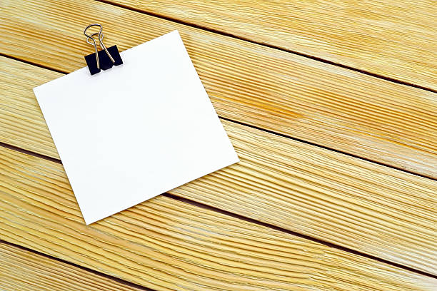 istock Note paper on background wooden slats 493914835