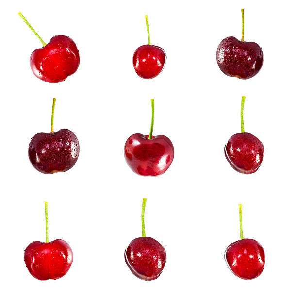 istock Ripe cherries, isolated on a white background, makro. 493915335