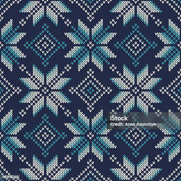 Knitted Sweater Design Seamless Knitting Pattern Stock Illustration - Download Image Now - 2015, Abstract, Art And Craft