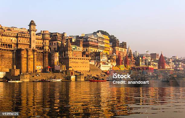 The City And Ghats Of Varanasi Stock Photo - Download Image Now - Varanasi, Ganges River, India