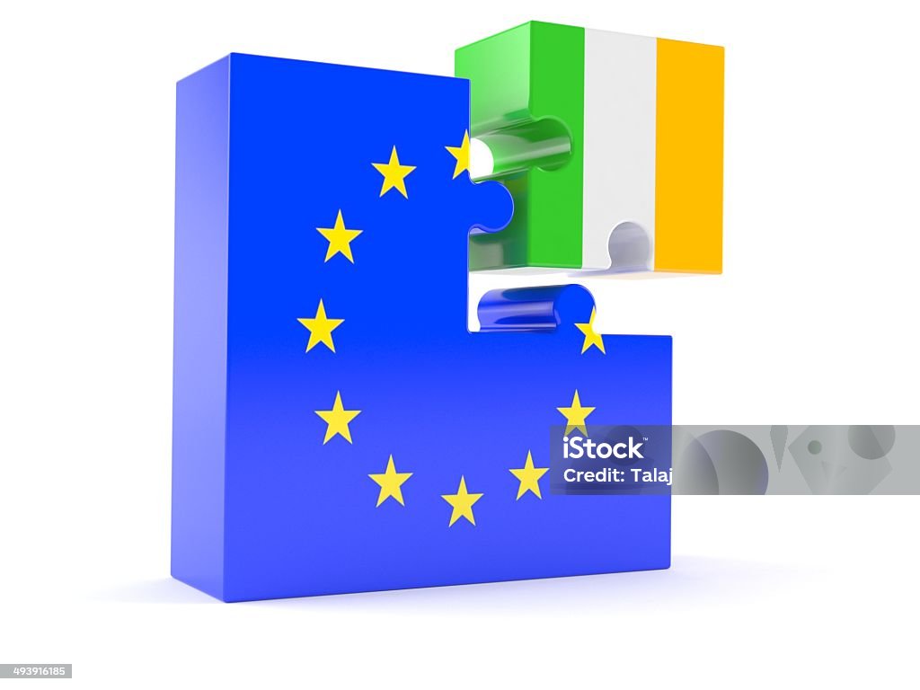 European union European union with Ireland isolated on white background Cut Out Stock Photo